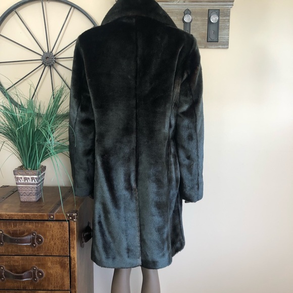 1 Madison Brown Faux Fur Coat - Picture 3 of 8